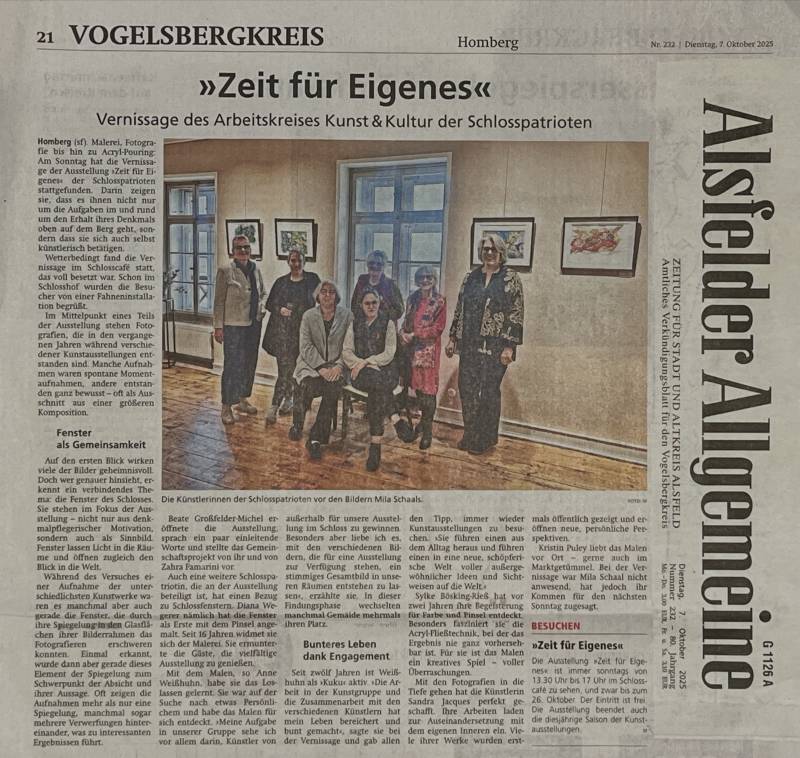 Alsfelder Allgemeine Zeitung vom 07.Oktober 2025